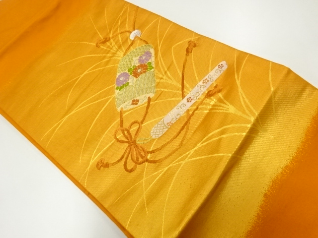 JAPANESE NAGOYA OBI / WOVEN INRO PATTERN